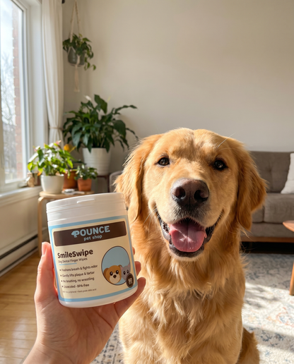 SmileSwipe pet dental finger wipes for dogs and cats
